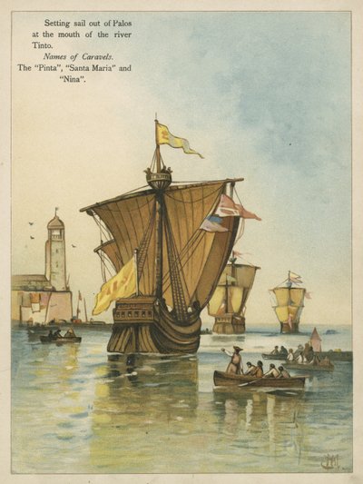 Columbus vertrekt naar de Nieuwe Wereld door Andrew Melrose
